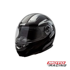 CASCO RS5 VECTOR NEGRO- GRIS BRILLO REBATIBLE "XL" 62cm (HAWK)